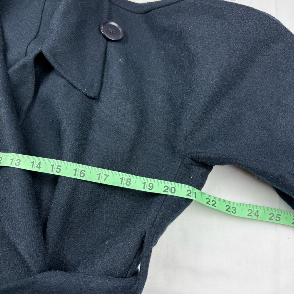 Uniqlo women’s navy blue blended Wool Coat size Small - Picture 5 of 7